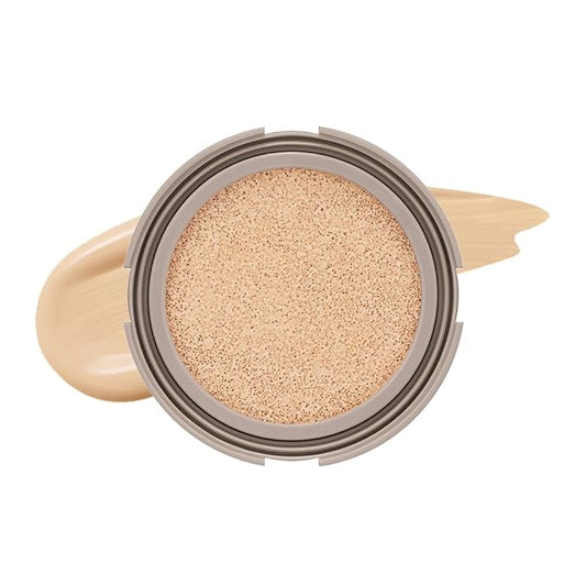 MOONSHOT KOREA Conscious Fit Cushion Foundation Flawless Coverage,Glass skin,Long-Lasting, Lightweight, Buildable Coverage,k-beauty (21N Cosmic Vanilla, [refill] Conscious Fit Cushion)-BrightBean Baby