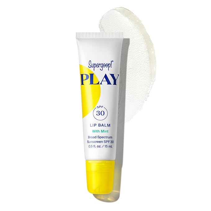 Supergoop! PLAY Lip Balm SPF 30 with Mint, 0.5 fl oz - Broad Spectrum SPF Lip Balm with Hydrating Honey, Shea Butter & Sunflower Seed Oil - Clean Ingredients - Great for Active Days-BrightBean Baby