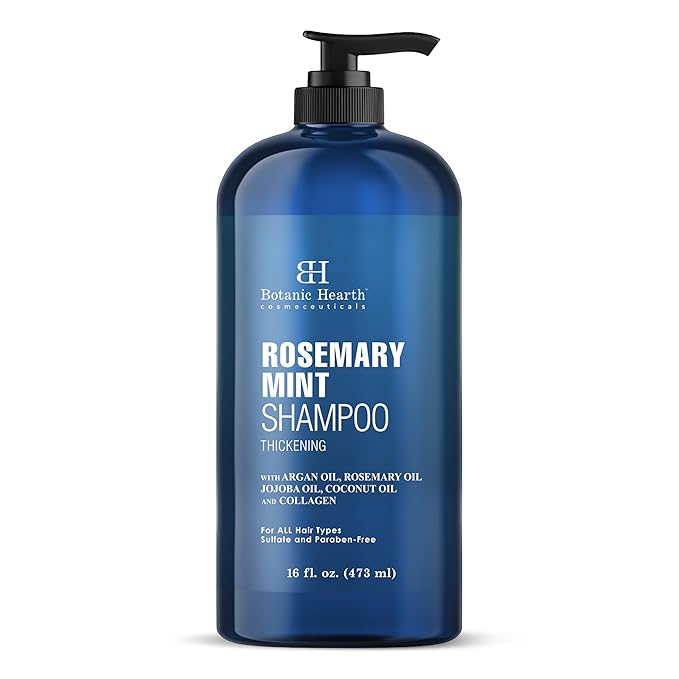 Botanic Hearth Rosemary Shampoo 16 Oz | Rosemary Oil Shampoo De Romero For Hair Growth With Biotin & Mint | Sulfate Free,Thicker & Fuller Hair | Deep Cleansing & Nourishing-BrightBean Baby