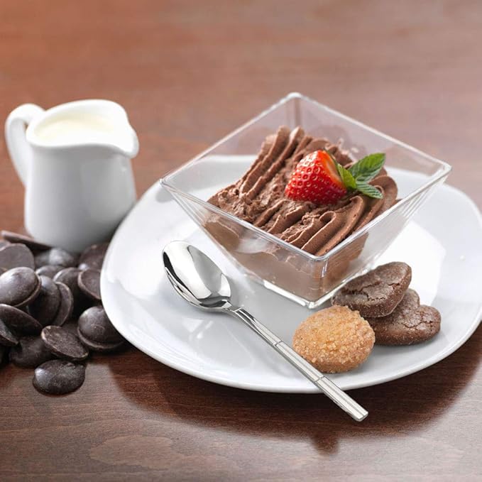 Stainless Steel Flatware Dessert Spoon, Set of 12