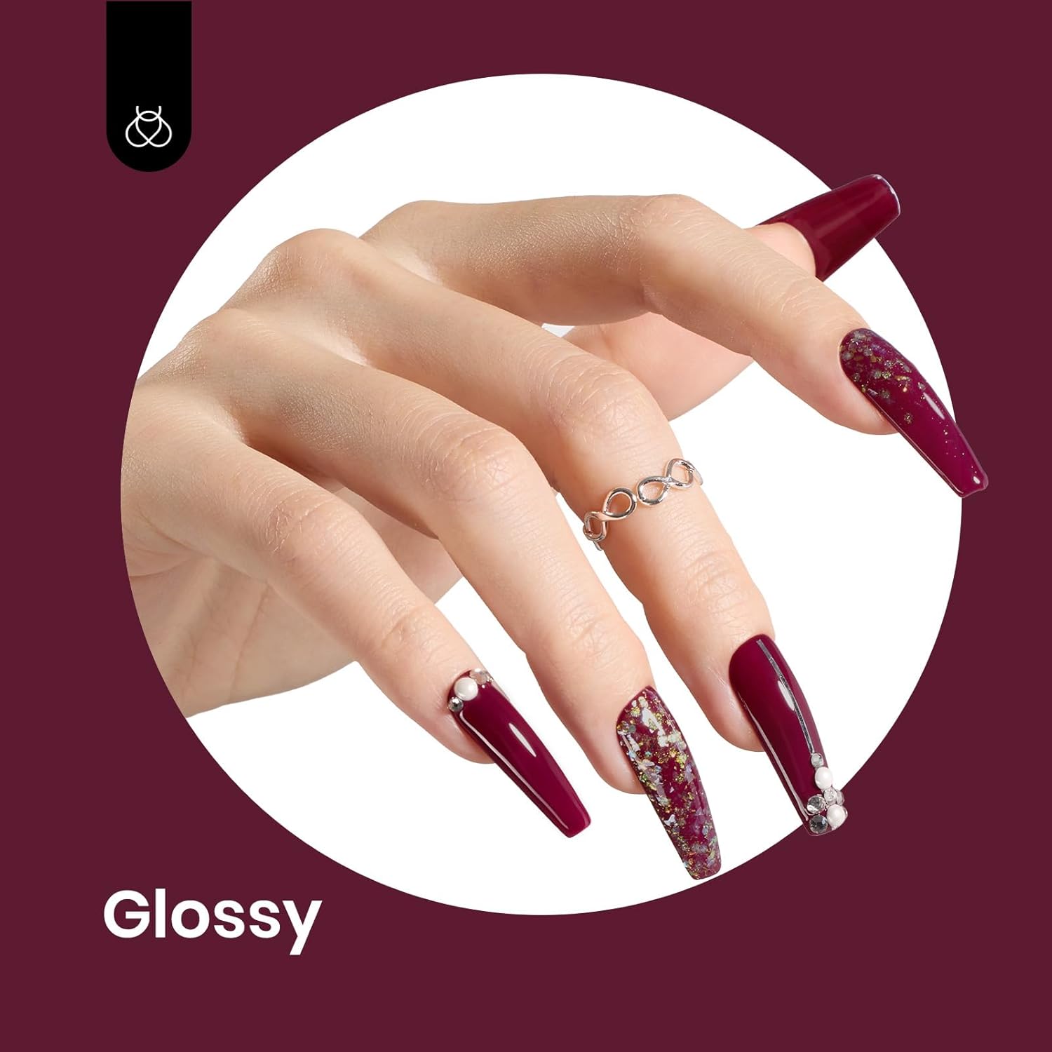 Beetles Dark Red Gel Nail Polish 15 ml Burgundy Red Gel Polish Cherry Wine Purple Color Soak Off LED UV Lamp DIY Art Design Salon Mellow Plum Fall Nail Polish for Women-BrightBean Baby