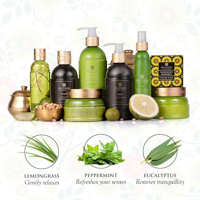 SPA CEYLON Peace Hand and Body Lotion | Calming Herbal Moisturizer with Coconut, Almond & Lemongrass | Gentle & Soothing for All Skin Types-BrightBean Baby