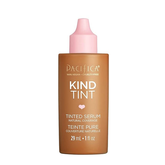 Pacifica Beauty Kind Tint Tinted Serum, Skincare, Vegan Collagen, Hyaluronic Acid, Vitamin C, Niacinamide, Caffeine, Hydrating, Lightweight Foundation, Natural Dewy Skin, Shade 06, 1 fl oz (1 Count)-BrightBean Baby