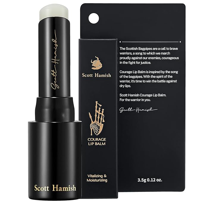 Courage Lip Balm – Hydrating Lip Balm for Men - Shea Butter & Cica to Moisturize & Soothe Dry, Chapped Lips – Anti Aging Lip Moisturizer to Restore Radiance and Improve Softness of Lips, 0.12oz.-BrightBean Baby