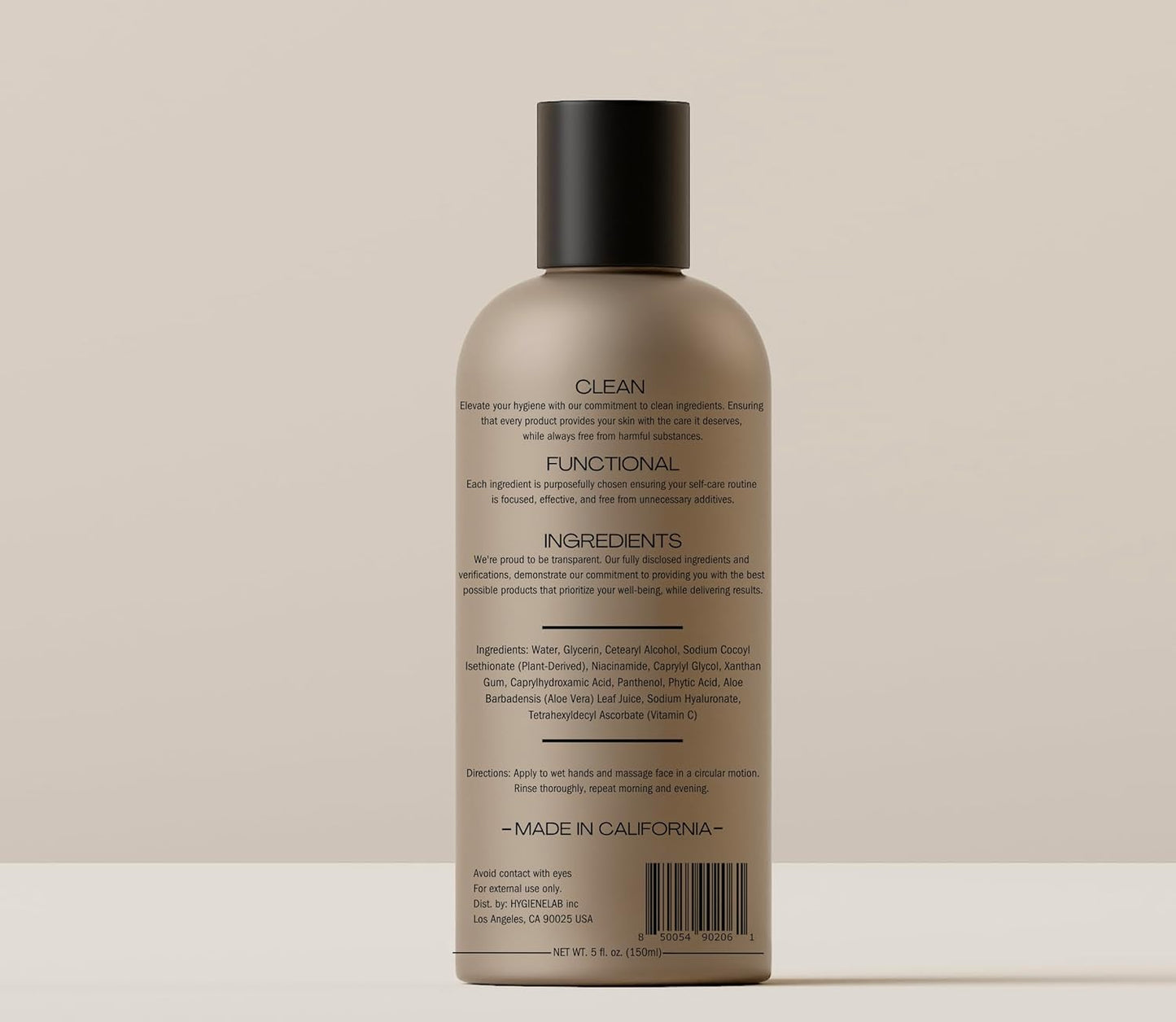 Face Duo – EWG Verified Face Wash (5 fl oz) & Moisturizer (1.7 fl oz), Removes Dirt, Hydrating Set with Aloe, Niacinamide, Vitamin C & Squalane-BrightBean Baby