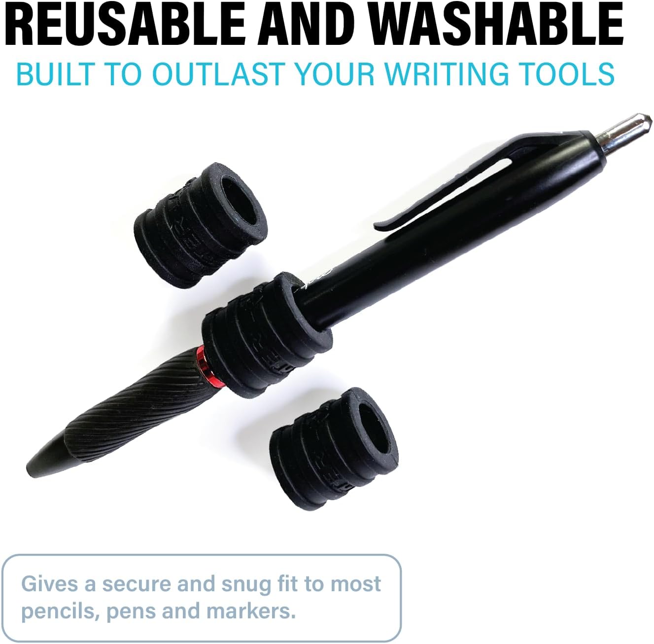 Stick-O Pen Magnetic Pen Pencil Holder - Holds Most pens, Pencils, and Thin Markers. Ideal for Fridges, Task Boards, Workshops, Classrooms, Offices, and Kitchens. (Three Pack)-BrightBean Baby