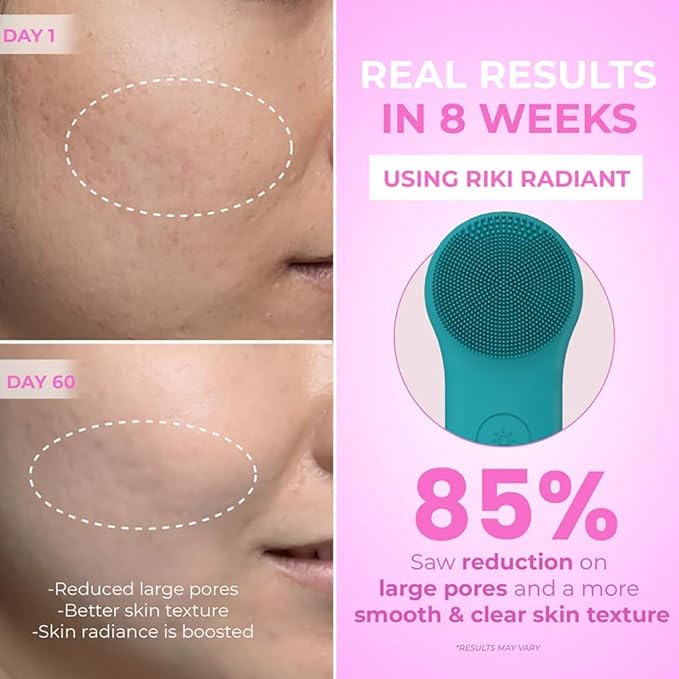 Electric Silicone Face Scrubber - 2-in-1 Facial Rotating Vibrating Exfoliating Brush - Waterproof & Portable, Rechargeable, for Cleaning, Exfoliation, Massage, Suitable for Men & Women-BrightBean Baby