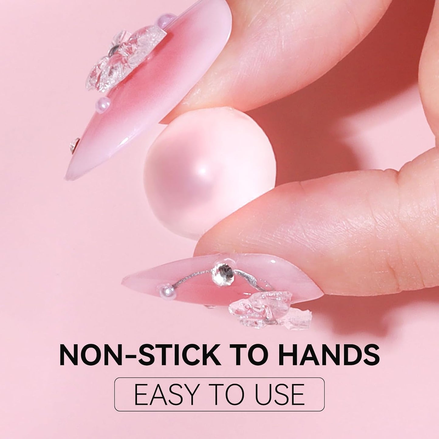 Makartt 3D Gel Nail Art: 50g 3D Nail Gel Clear Non-sticky 3d Sculpting Gels, 4-in-1 Solid Gels Builder for Extension, UV Glue for Acrylic Tips, Rhinestones & 3d Carving for Home Salon DIY-BrightBean Baby