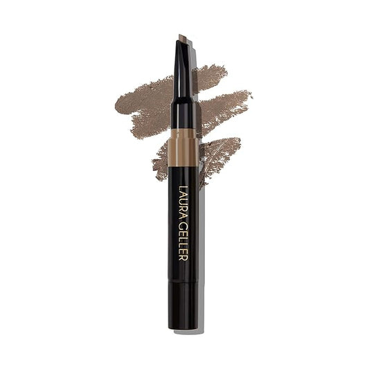 LAURA GELLER NEW YORK Sculpt-n-Stay Waterproof Brow Pencil & Gel- Taupe-BrightBean Baby