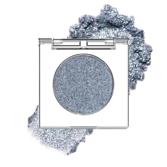 Glitter Shimmer Sparkle Eye Shadow Palette Makeup for Women, Shimmer Blue Glitter Metallic Holographic Iridescent Cream Iridescent Single Monochrome Eyeshadow Makeup-BrightBean Baby