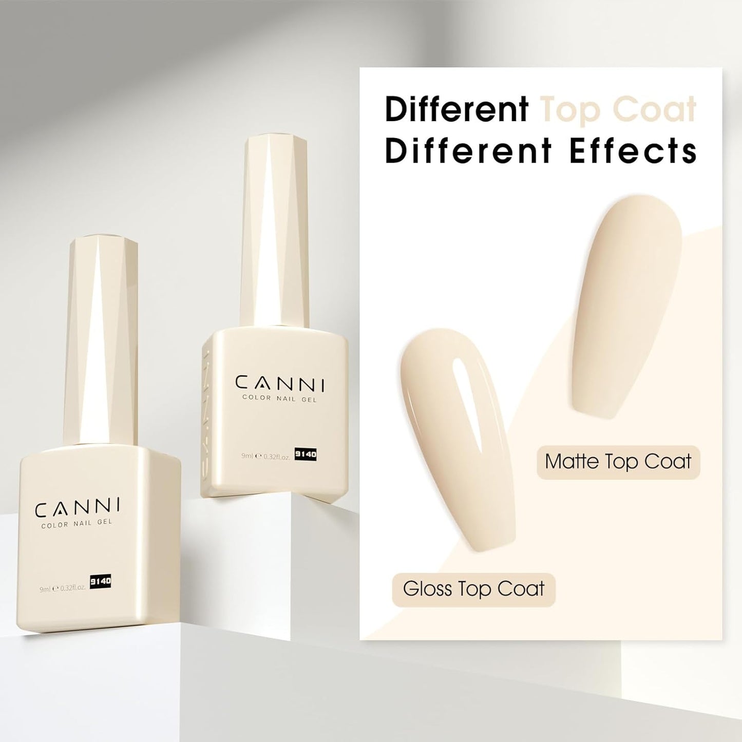 CANNI Nude Color Gel Polish, 1Pcs Albescent White Nude High Gloss Soak Off U V Gel Nail French Nail Manicure Salon DIY-BrightBean Baby