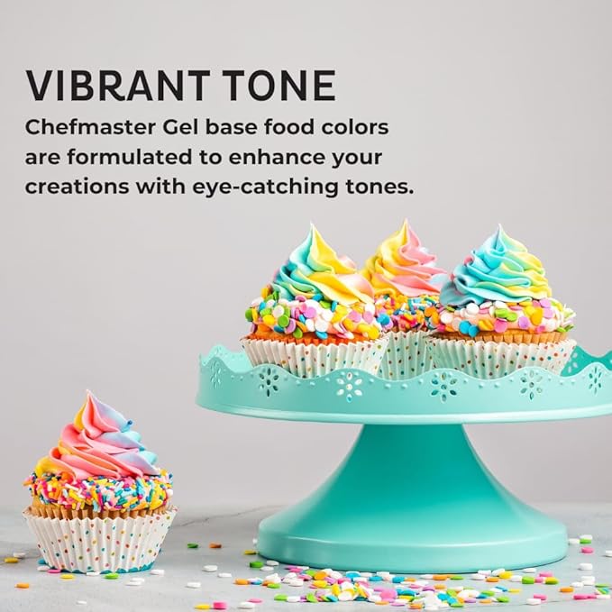 Chefmaster Georgia Peach Gel Food Coloring | Vibrant Color | Professional-Grade Dye for Icing, Frosting, Fondant | Baking & Decorating | Fade-Resistant | Easy-to-Use | Made in USA | 1 oz