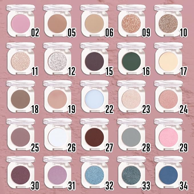Champagne Shimmer Single Eyeshadow Makeup, Neutral Powde Eye Shadow for Women, Rose Gold Beige Glitter Singles Eyeshadow Palette Pigmented Waterproof, sombras para ojos,Girls Eyeshadows Gift-BrightBean Baby