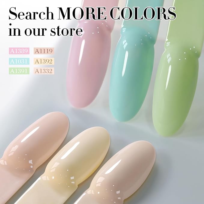 Double Rhythm Gel Polish Translucent Sheer Neutral Natural Light Milky Same Color Same Bottle 15ML Jelly UV Gel Polish Art DIY at Home (Nude Beige-A1119)-BrightBean Baby