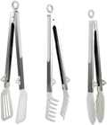 Kitchen Tongs,Set Of 3 Tongs with Silicone Tip for Cooking 9/12 Inch Stainless Steel Kitchen Tong for Meat,Food Grill,Salad,BBQ,Frying,Serving,Dishwasher (white, 12inch)