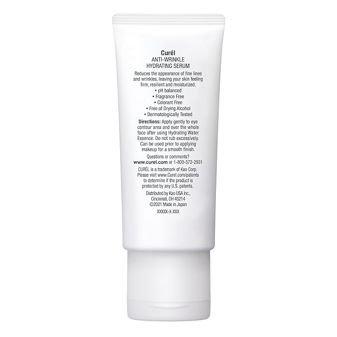 Curel Japanese Skin Care, Anti-Wrinkle Hydrating Serum, Lightweight Serum, Fragrance Free & Colorant Free, For Sensitive Skin, 1.3 Oz-BrightBean Baby