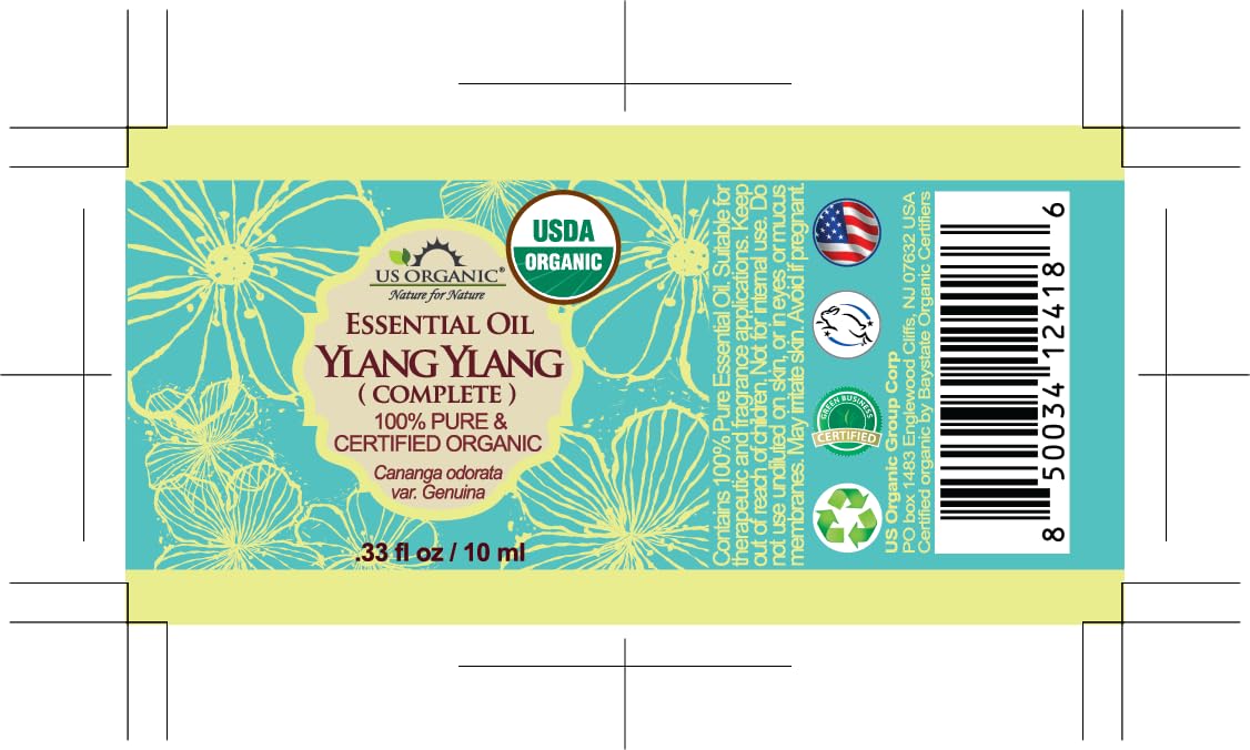US Organic Ylang Ylang Essential Oil – 100% Pure Complete Grade, USDA Certified, Steam Distilled from Cananga Odorata – Floral Scent for Diffuser, Perfumery, Skincare – Sourced from Madagascar, 10ml-BrightBean Baby