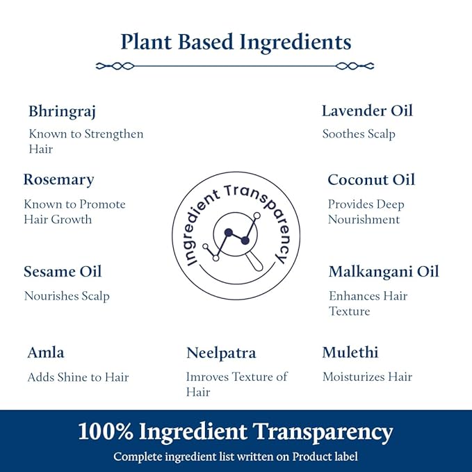 Blue Nectar Rosemary and Bhringraj Ayurvedic Scalp Oil for Hair Growth with Amla, 3.38 Fl Oz-BrightBean Baby