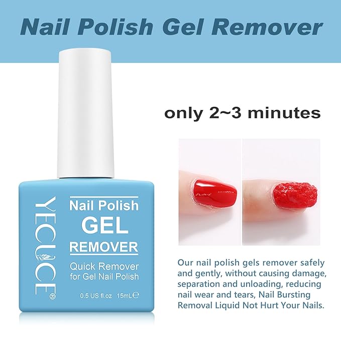 Gel Nail Polish Remover, Nail Polish Remover Tool Removing In 3-5Mins, Professional Remover Gels at Home, No Need Soaking or Wrapping-BrightBean Baby