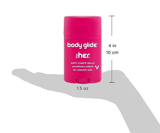 Body Glide For Her Anti Chafe Balm | Chafing stick with added emollients | Great for dry, sensitive skin and/or sensitive areas | Use on chest, bra, butt, groin, arm, and thigh chafing | 1.5oz-2pk-BrightBean Baby