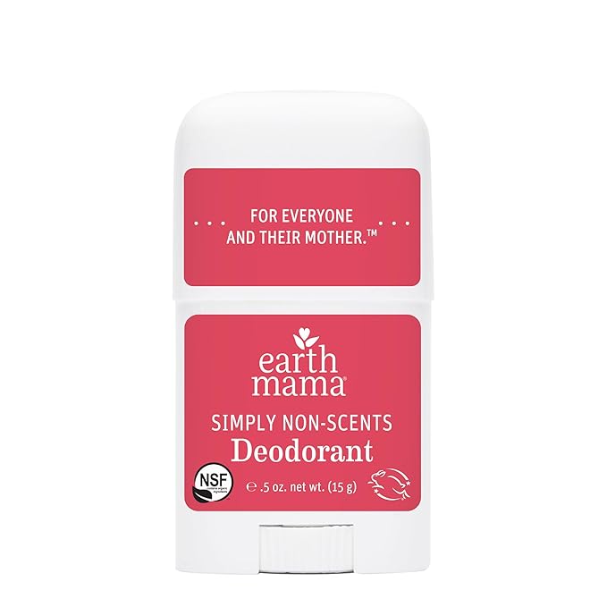 Earth Mama Mini Deodorant Travel Set | Safe for Sensitive Skin, Pregnancy and Breastfeeding, Contains Organic Calendula with No Fragrance Chemicals, No Baking Soda or Aluminum (4-Pack)-BrightBean Baby