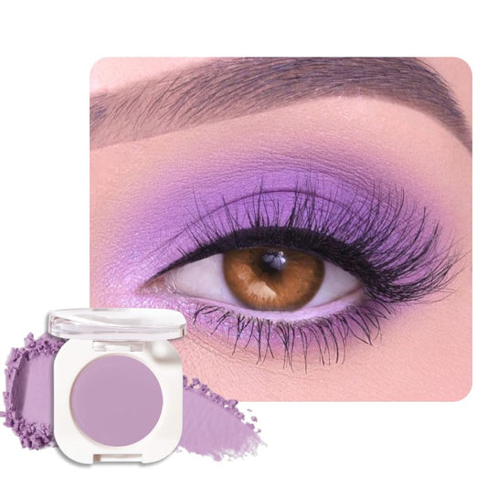 Single Matte Eye Shadow Palette Makeup, Violet Purple Eyeshadow for Women Halloween Birthday Party Wear, Monochrome Eye Shadow Makeup, Pigmented Waterproof Sombras Para Ojos, 31-BrightBean Baby