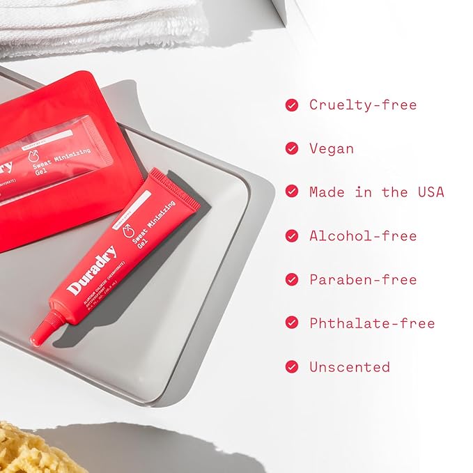 Sweat Minimizing Gel Antiperspirant for Men and Women - Prescription-Strength, Formulated for Excessive Underarm Sweating and Hyperhidrosis - 0.4 Fl Oz-BrightBean Baby