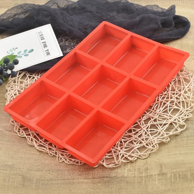 Silicone Mini Loaf Pan, Non-Stick Bread Pan, 9 Cavity Baking Mold for Loaf Cake, Bread, Meatloaf, Pack of 2