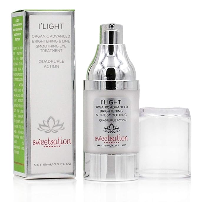 Sweetsation Therapy/YUNASENCE ILIGHT Organic Advanced Illuminating & Line Smoothing Eye Treatment, 0.5oz. For Dark Circles, Puffiness, Fine Lines.-BrightBean Baby