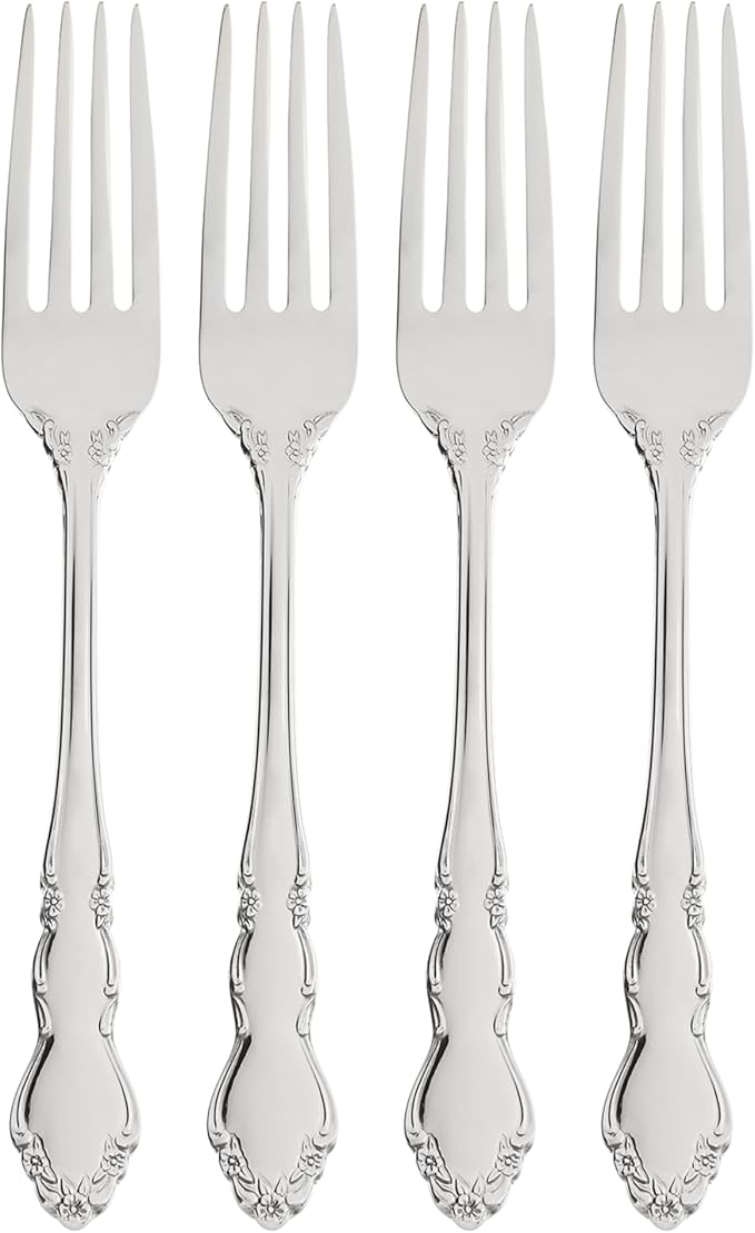 Oneida 2766004G Dover Fine Flatware Dinner Forks, Set Of 4