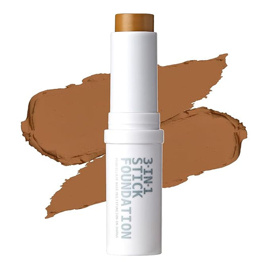 Ruby Kisses Natural Full Coverage 3-In-1 Stick Foundation. Easy to Apply, Hydrating, Lightweight, Long Lasting, Concealer and Contour Stick for Face Makeup (Classic Tan)-BrightBean Baby