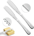 Butter Spreader Knife for Cold Butter above 20℉, Butter Slicer, Butter Curler, Butter Grater, Butter Blade (2 knives)