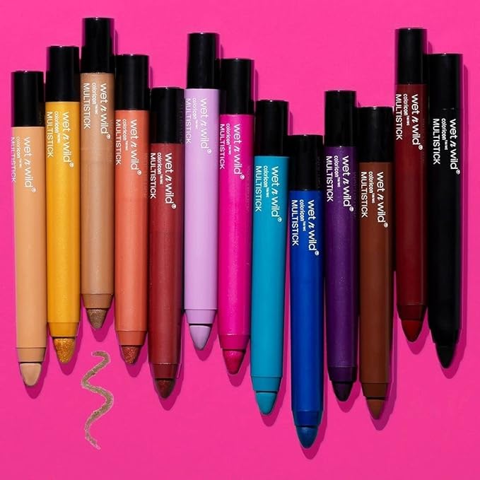 wet n wild Color Icon Cream Eyeshadow Makeup Multi-Stick Peach Born To Flirt (Pack of 2)