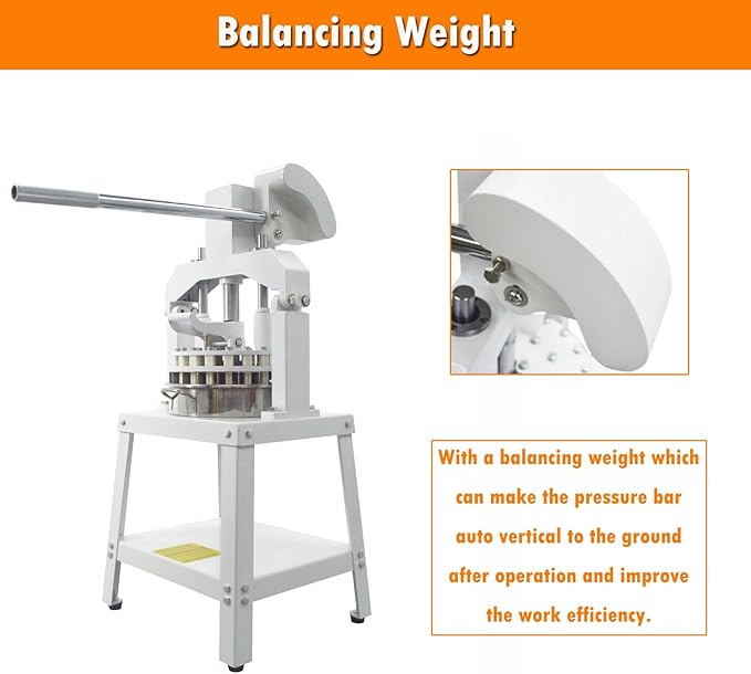 INTSUPERMAI Dough Divider Cutter Machine 40pcs Dough Divider and Rounder Machine Manual Dough Lump Spacer Machine 0.95oz-5.08oz(27g-144g) Weight of Cut Dough for Bakery