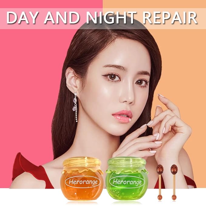 2PCS Bee Lip Balm Honey Pot,Honey Jam Lip Mask,Lip Exfoliating Bee Balm,Lip Exfoliating Bee Balm,Jelly Honey Pot Lip Mask,Hydrating & Prevention Dry and Cracked Lip Scrubs Exfoliator-BrightBean Baby