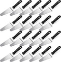 20 Pcs Pizza Spatula Pie Server, 10 Inch Stainless Steel Cake Server Spatula Non Slip Easy to Grip, Triangular Spade Spatulas with Plastic Handle for Desserts Pizza Pie Cake Biscuit