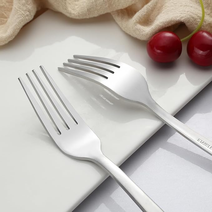 Pleafind 36-Pcs Salad Forks Set (7.1 inch), Stainless Steel Flatware Forks Silverware, Mirror Polished Dessert Forks Bulk Set, Small Metal Forks for Home, Kitchen, Restaurant, Dishwasher Safe