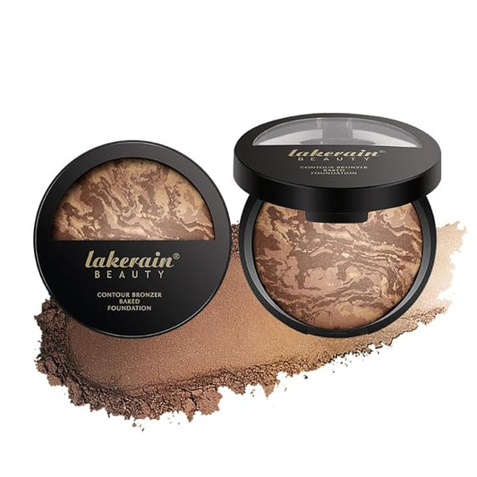 Baked Brighten Foundation, Coror Correcting Baked Balance Foundation,Buildable Coverage, Lightweight Powder Foundation, Creates a Perfect Canvas and a Natural Semi-Matte Finish(02# Tan)-BrightBean Baby