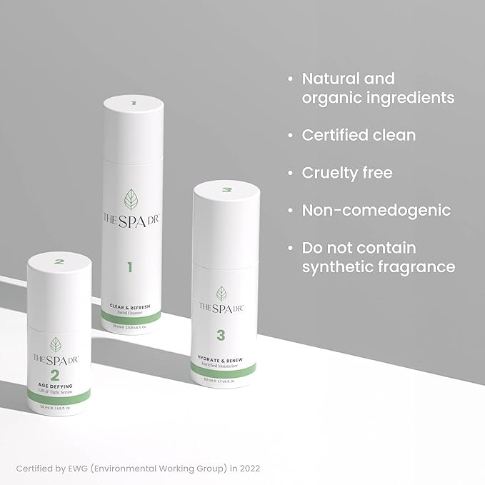 The Spa Dr. 3-Step Age-Defying Skincare System - Antiaging SkinCare Set for Women - Anti Aging Skin Care Sets for Women - Skin Care Routine: Cleanser, Age Defying Lift & Tight Serum, Moisturizer-BrightBean Baby
