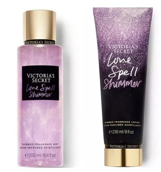 Victoria's Secret Fragrance Body Lotion & Body Mist Set (Love Spell Shimmer)-BrightBean Baby