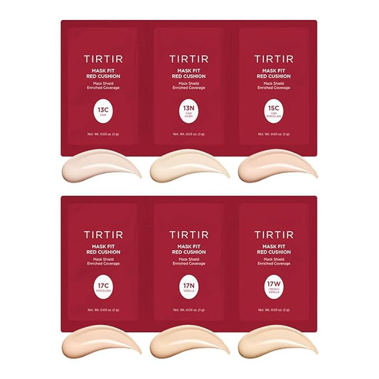 TIRTIR Mask Fit Red Cushion Foundation *Trial Kit* #Light | Japan's No.1 Choice for Glass skin, Long-Lasting, Lightweight, Buildable Coverage, Semi-Matte-BrightBean Baby