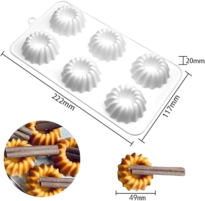 mostsom Silicone Mold Savarin Chocolate Molds Star Mountain Mousse Cake Mold DIY Bakeware Molds (A_8.88x4.68x0.8 inch)