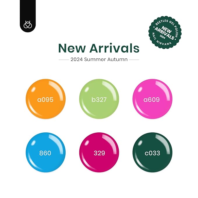 beetles Gel Polish Set - Hot Pink Green Blue Orange Gel Nail Polish Rainbow Boundless Energy Collection Holiday Nail Art Design Soak Off Uv LED Manicure DIY Home-BrightBean Baby