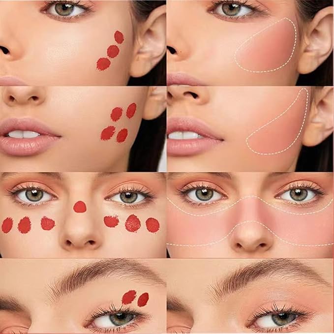 Blush Beauty Wand, Liquid Face Blush Contour Wand with Cushion Applicator, Smooth Cream Blush Wand Natural Matte Finish, Lightweight Blendable Blush Stick Makeup for Cheek,102 Coral-BrightBean Baby