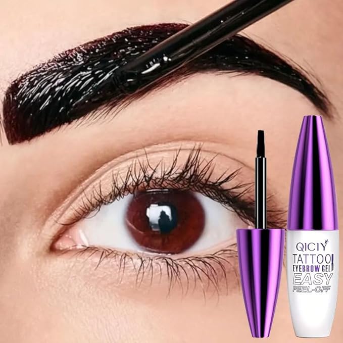 2pcs Dark Brown Tattoo Eyebrow Gel Tinting, Waterproof & Transfer-proof for Fuller Brows, Suitable for All Skin Types (Brown, 2Pcs)-BrightBean Baby