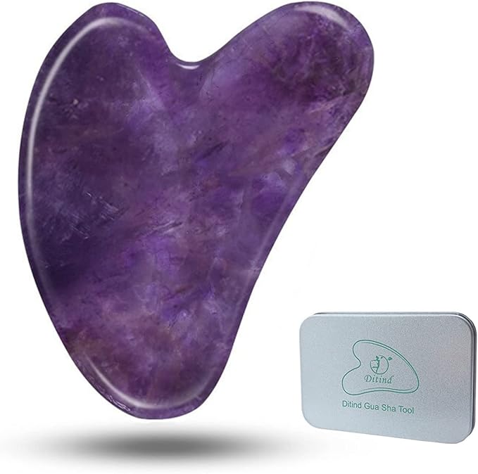 Ditind Gua Sha, Gua Sha Facial Tools, Guasha Tool for Face Tighten Skin, Gua Sha Massage Beauty Tool for Body Eyes Neck Massager with Travel Box-BrightBean Baby