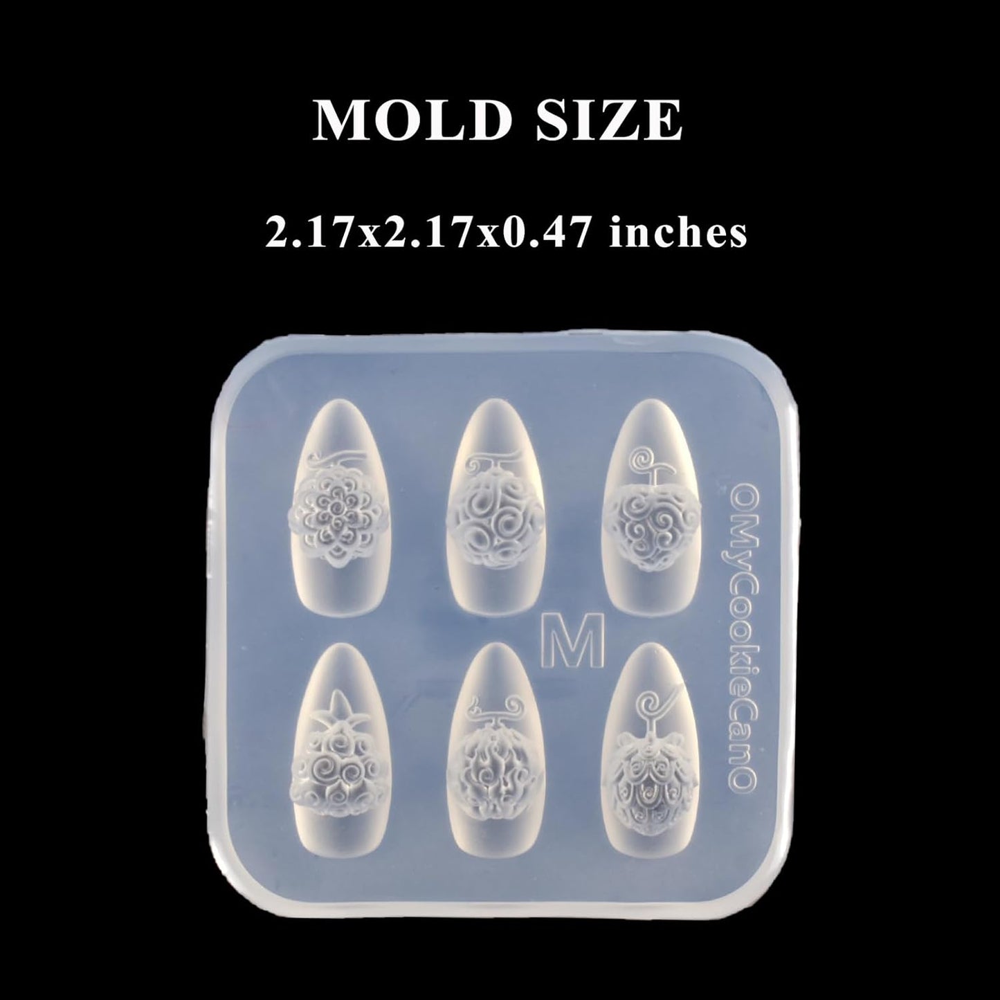 3D Flowers Nail Mold Devil Fruit Carving Template Silicone Nail Tools for Resin Charms Manicure DIY Supplies-BrightBean Baby