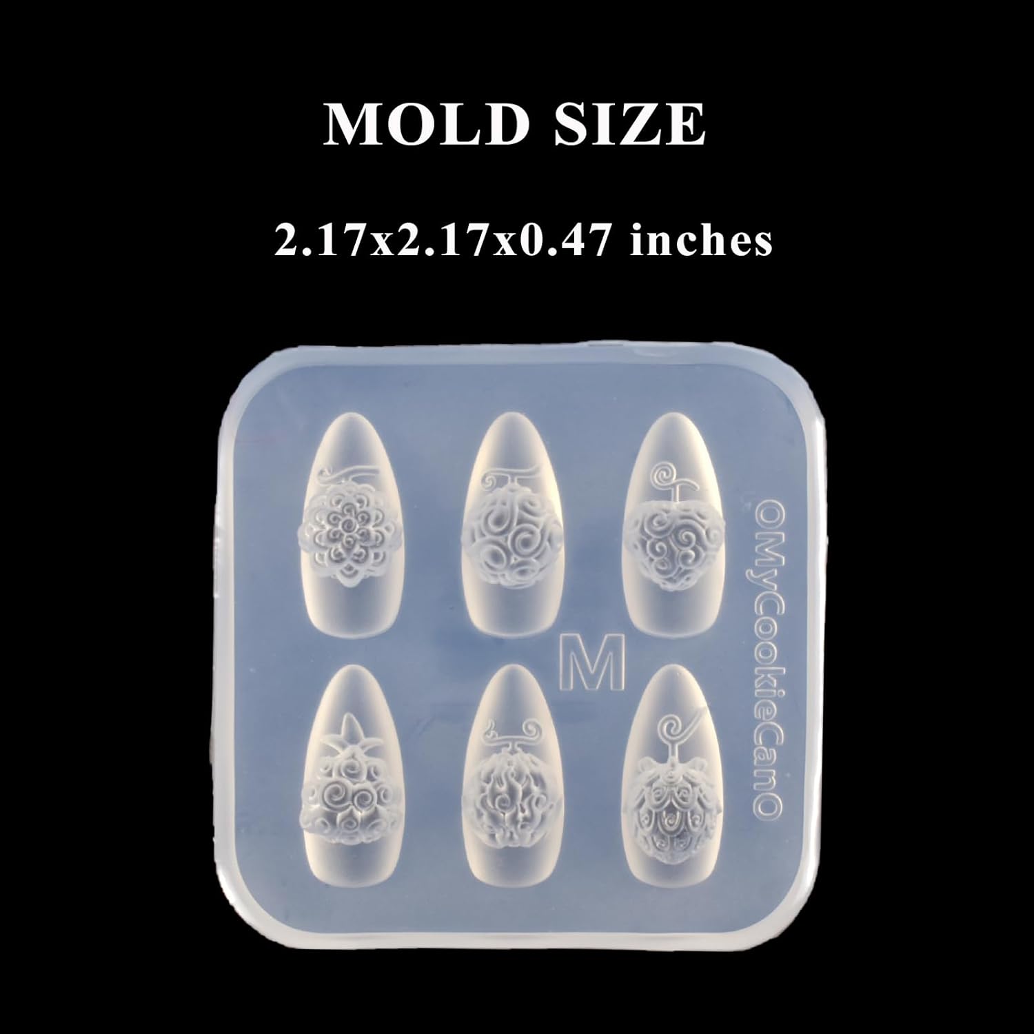3D Flowers Nail Mold Devil Fruit Carving Template Silicone Nail Tools for Resin Charms Manicure DIY Supplies-BrightBean Baby