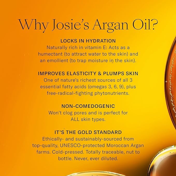 Josie Maran Pure Argan Oil + Liquid Exfoliant Kit - Anti Aging Hyperpigmentation Treatment & Hydrating Argan Oil for Dry Skin - Body Skin Care Products For Everyday Use (3.4 oz)-BrightBean Baby