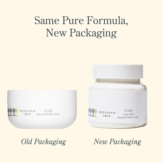 Beekman 1802 Whipped Body Butter Cream with Goat Milk - Deeply Moisturizes, Softens Skin - Natural & Gentle for All Skin Types - Non-Greasy, Cruelty-Free, 8 oz-BrightBean Baby